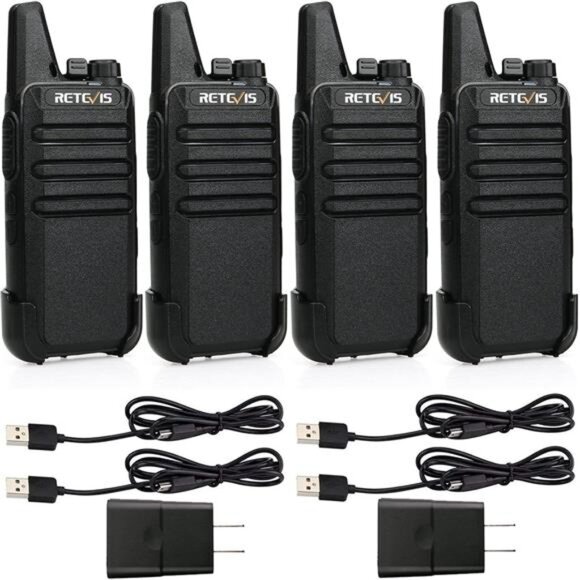 RT22 Two Way Radio Long Range Rechargeable,Portable 2 Way Radio, USB - Picture 1 of 7